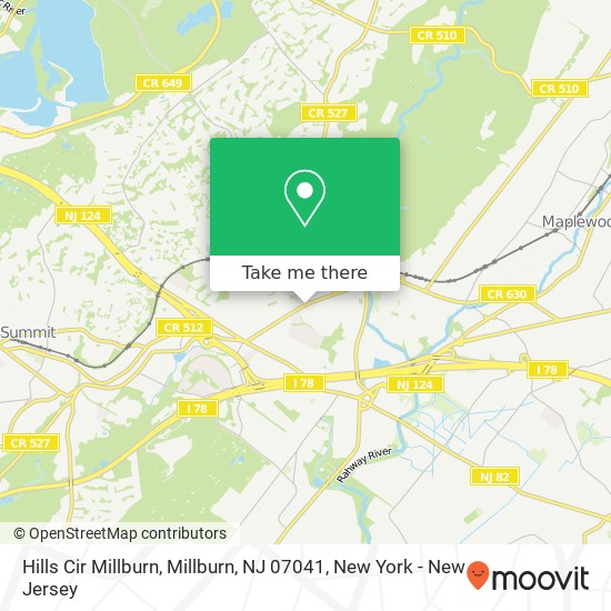 Hills Cir Millburn, Millburn, NJ 07041 map