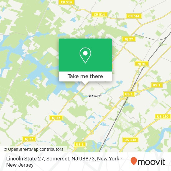 Mapa de Lincoln State 27, Somerset, NJ 08873