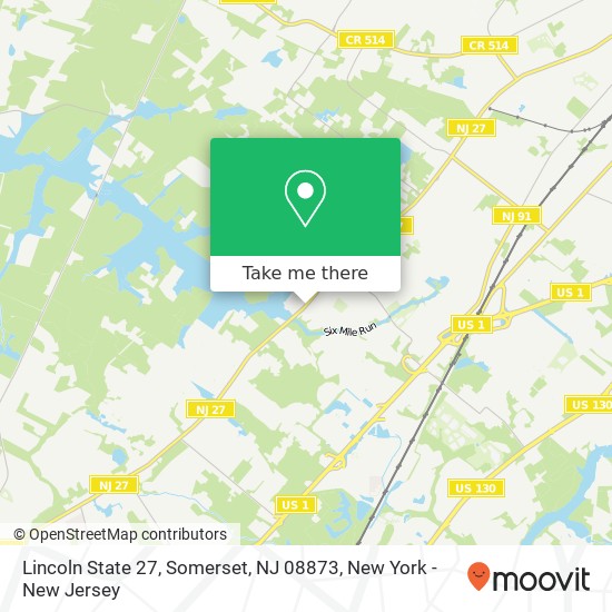 Mapa de Lincoln State 27, Somerset, NJ 08873