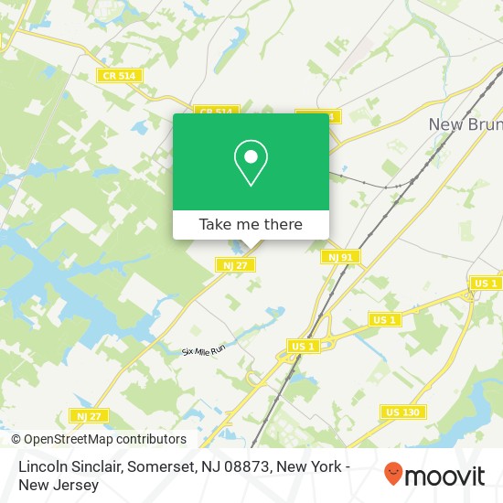 Mapa de Lincoln Sinclair, Somerset, NJ 08873