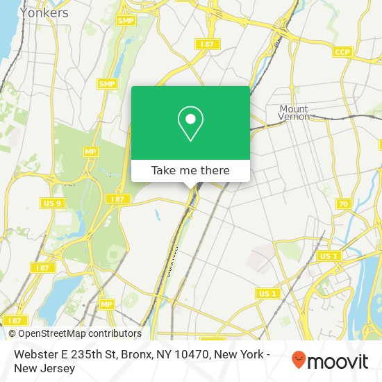 Mapa de Webster E 235th St, Bronx, NY 10470