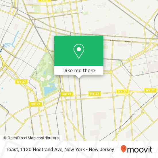 Mapa de Toast, 1130 Nostrand Ave