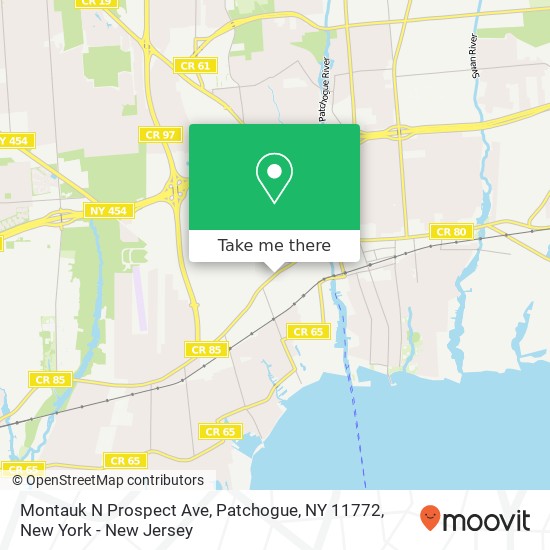 Montauk N Prospect Ave, Patchogue, NY 11772 map