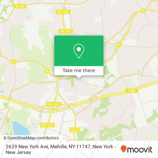 Mapa de 2629 New York Ave, Melville, NY 11747