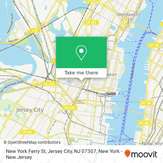 New York Ferry St, Jersey City, NJ 07307 map