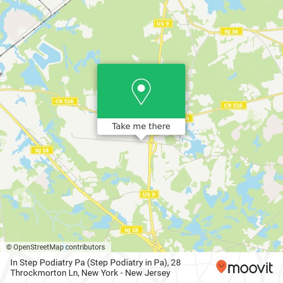 Mapa de In Step Podiatry Pa (Step Podiatry in Pa), 28 Throckmorton Ln