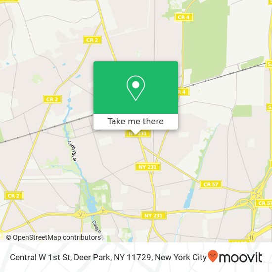 Mapa de Central W 1st St, Deer Park, NY 11729