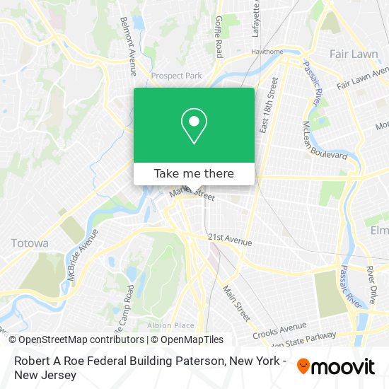 Robert A Roe Federal Building Paterson map