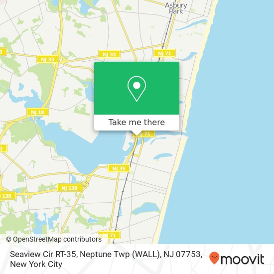 Mapa de Seaview Cir RT-35, Neptune Twp (WALL), NJ 07753