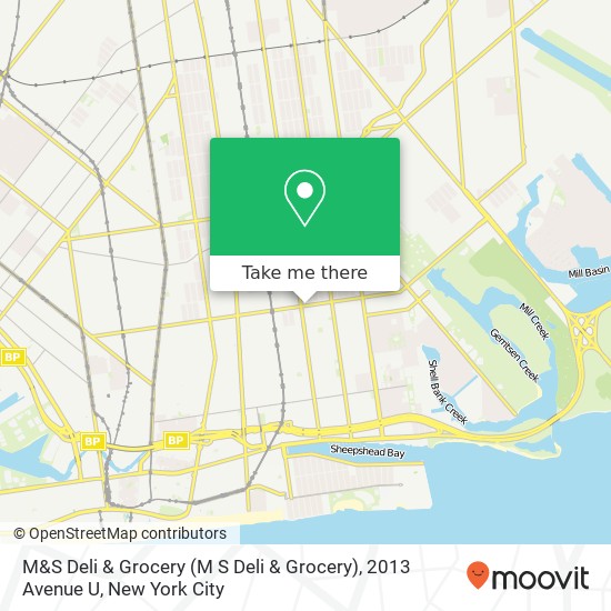 Mapa de M&S Deli & Grocery (M S Deli & Grocery), 2013 Avenue U