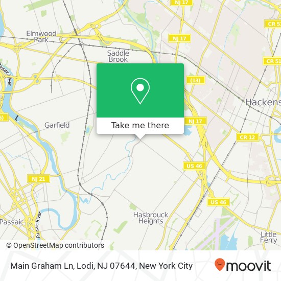 Mapa de Main Graham Ln, Lodi, NJ 07644