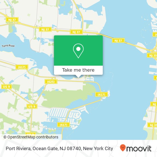 Mapa de Port Riviera, Ocean Gate, NJ 08740