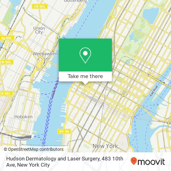 Hudson Dermatology and Laser Surgery, 483 10th Ave map