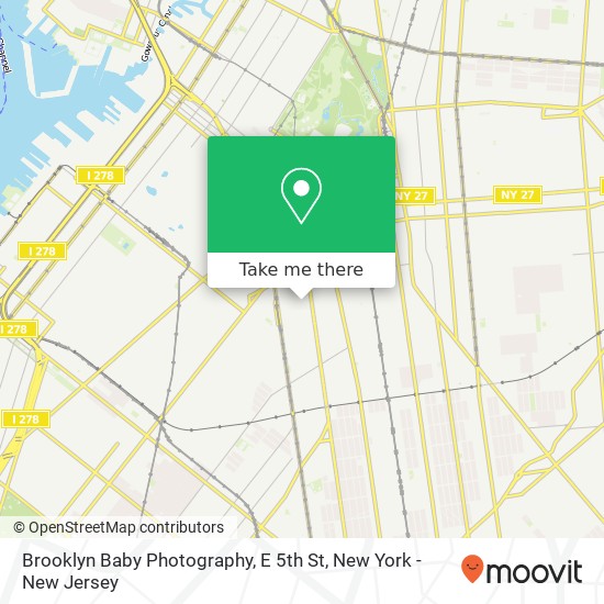 Mapa de Brooklyn Baby Photography, E 5th St
