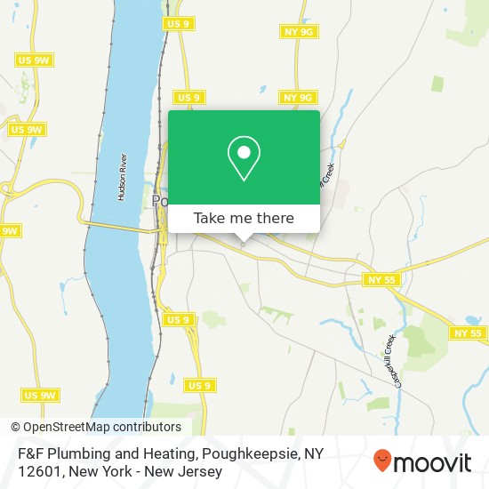 F&F Plumbing and Heating, Poughkeepsie, NY 12601 map