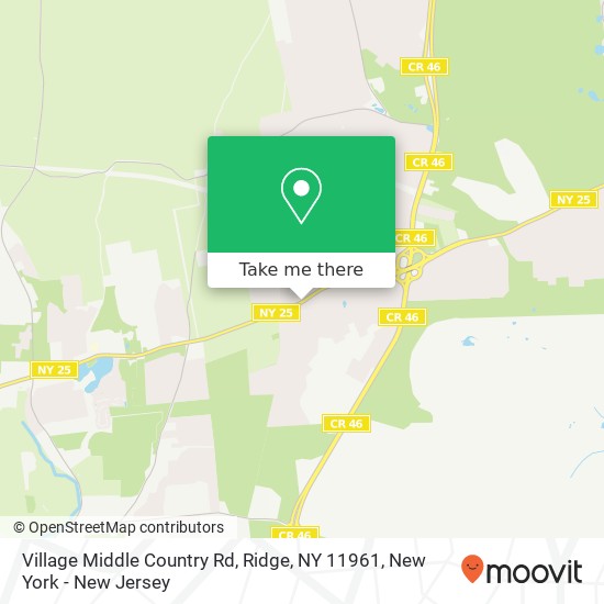 Mapa de Village Middle Country Rd, Ridge, NY 11961