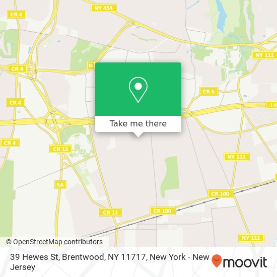 Mapa de 39 Hewes St, Brentwood, NY 11717