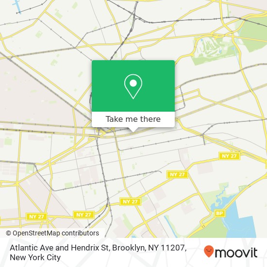 Atlantic Ave and Hendrix St, Brooklyn, NY 11207 map