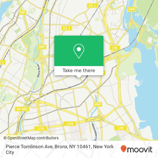 Mapa de Pierce Tomlinson Ave, Bronx, NY 10461