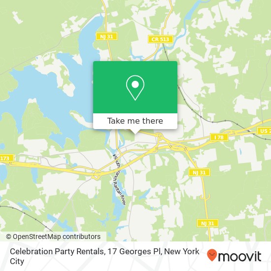 Celebration Party Rentals, 17 Georges Pl map