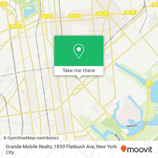 Mapa de Grande Mobile Realty, 1859 Flatbush Ave