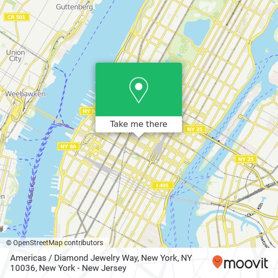 Americas / Diamond Jewelry Way, New York, NY 10036 map