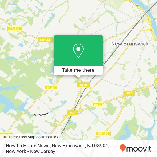 Mapa de How Ln Home News, New Brunswick, NJ 08901