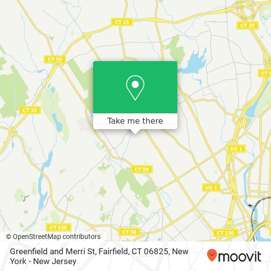 Greenfield and Merri St, Fairfield, CT 06825 map
