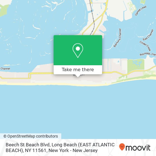 Mapa de Beech St Beach Blvd, Long Beach (EAST ATLANTIC BEACH), NY 11561