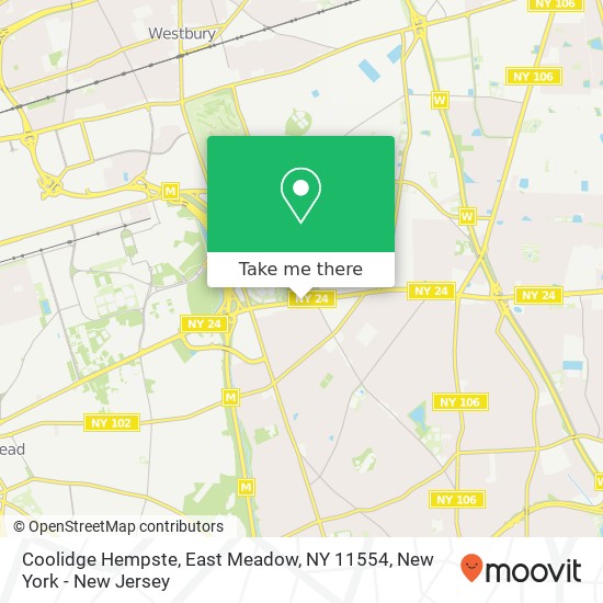 Mapa de Coolidge Hempste, East Meadow, NY 11554
