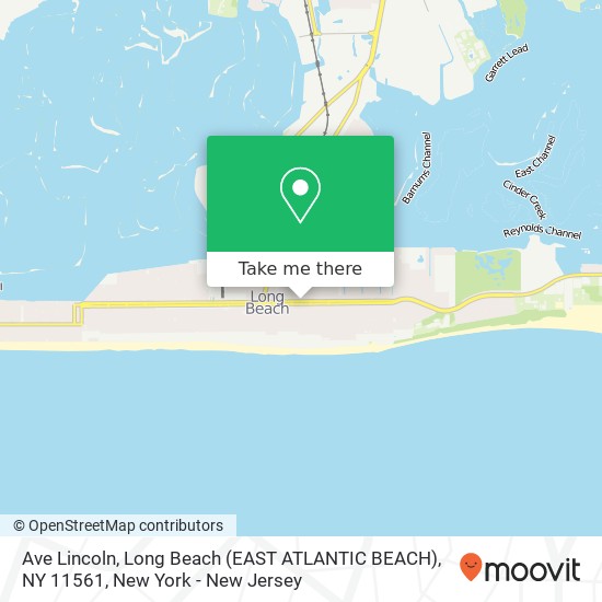 Mapa de Ave Lincoln, Long Beach (EAST ATLANTIC BEACH), NY 11561