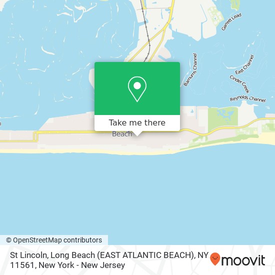 Mapa de St Lincoln, Long Beach (EAST ATLANTIC BEACH), NY 11561