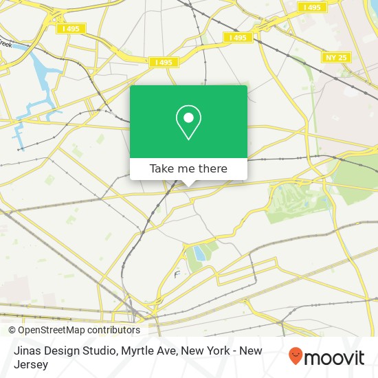 Mapa de Jinas Design Studio, Myrtle Ave