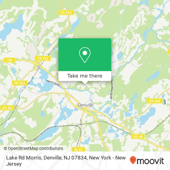 Mapa de Lake Rd Morris, Denville, NJ 07834