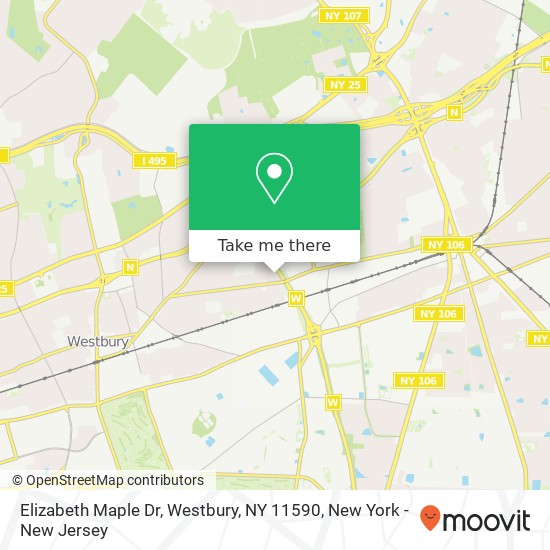 Mapa de Elizabeth Maple Dr, Westbury, NY 11590