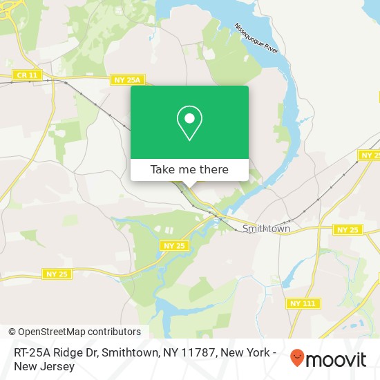 Mapa de RT-25A Ridge Dr, Smithtown, NY 11787