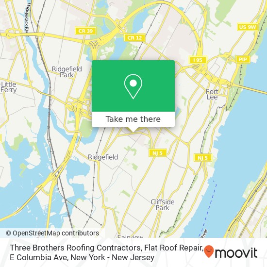 Three Brothers Roofing Contractors, Flat Roof Repair, E Columbia Ave map