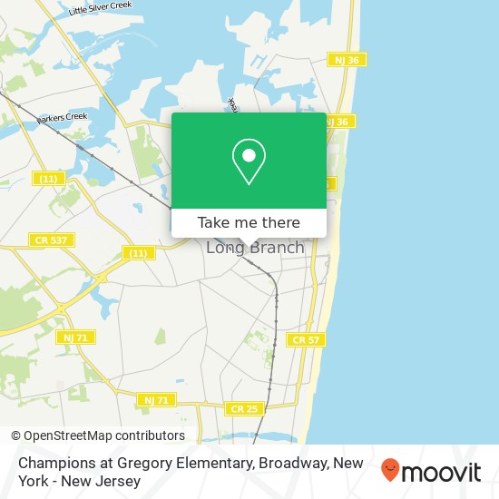 Champions at Gregory Elementary, Broadway map