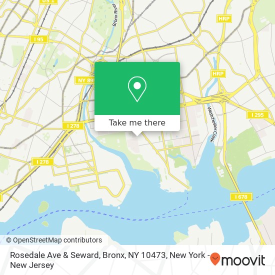 Mapa de Rosedale Ave & Seward, Bronx, NY 10473