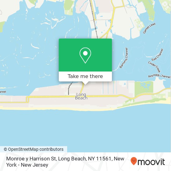 Mapa de Monroe y Harrison St, Long Beach, NY 11561