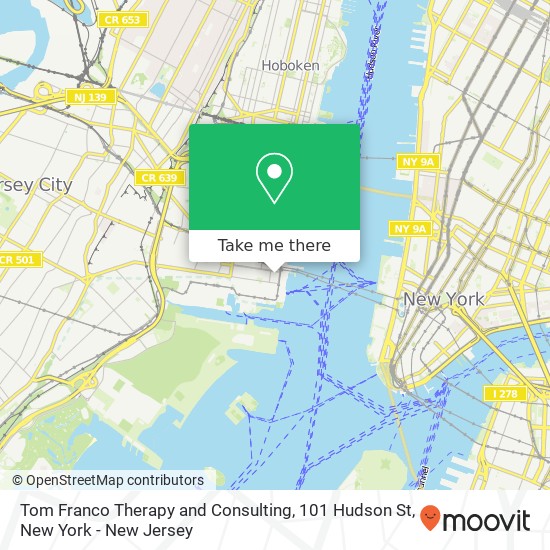 Tom Franco Therapy and Consulting, 101 Hudson St map