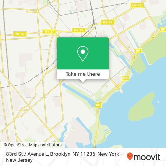 Mapa de 83rd St / Avenue L, Brooklyn, NY 11236