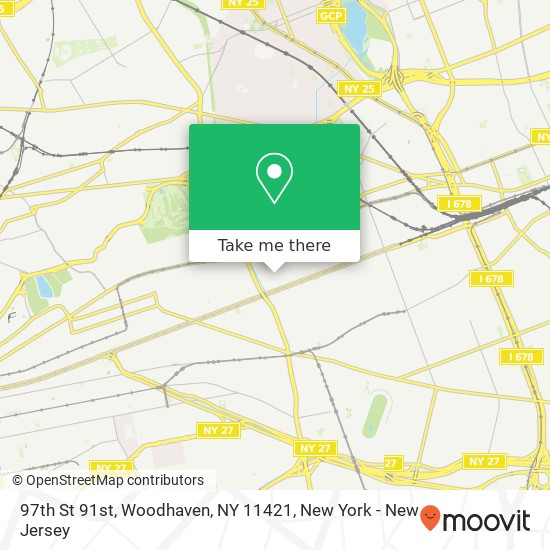 Mapa de 97th St 91st, Woodhaven, NY 11421