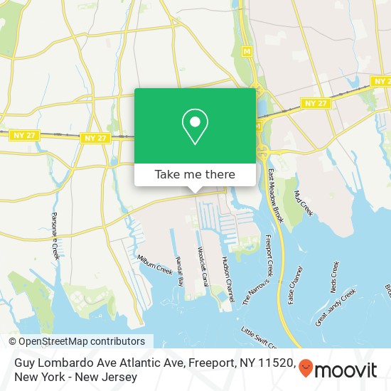 Guy Lombardo Ave Atlantic Ave, Freeport, NY 11520 map