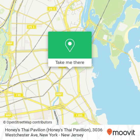 Mapa de Honey's Thai Pavilion (Honey's Thai Pavillion), 3036 Westchester Ave