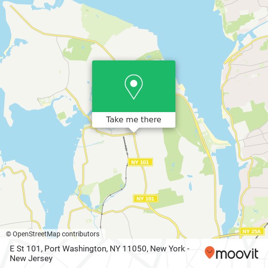 Mapa de E St 101, Port Washington, NY 11050