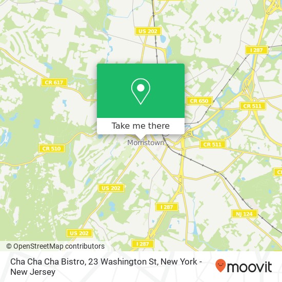 Cha Cha Cha Bistro, 23 Washington St map