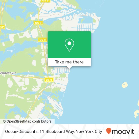 Mapa de Ocean-Discounts, 11 Bluebeard Way