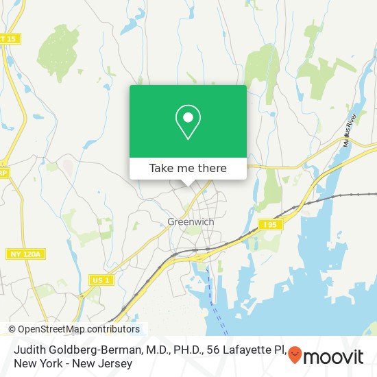 Mapa de Judith Goldberg-Berman, M.D., PH.D., 56 Lafayette Pl