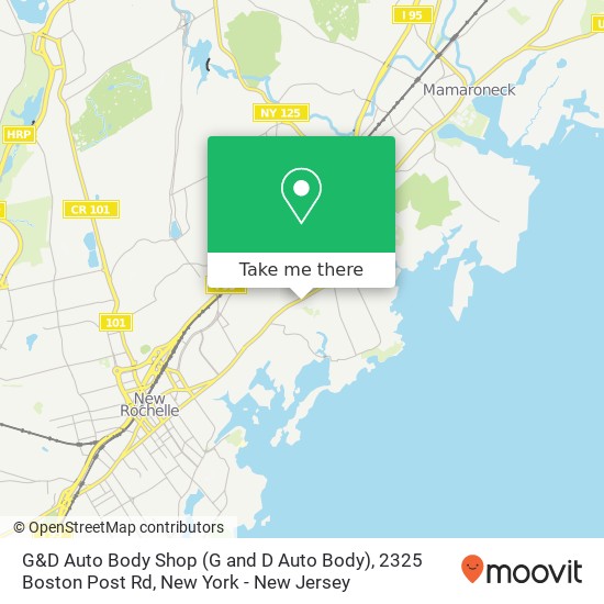Mapa de G&D Auto Body Shop (G and D Auto Body), 2325 Boston Post Rd